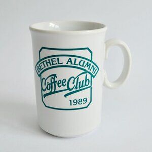 Bethel Alumni Coffee Club 1989 White Mug Vintage